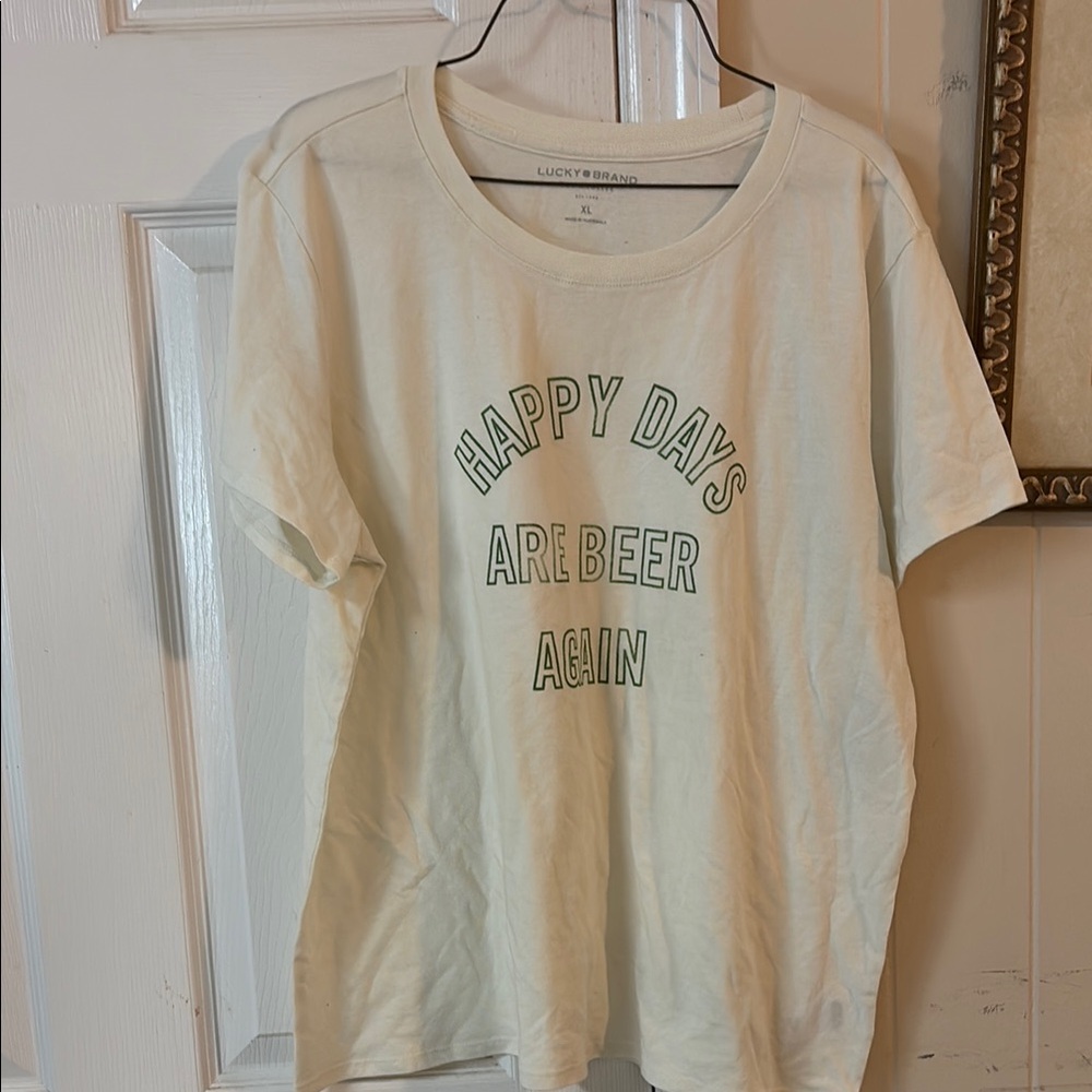 Lucky Brand Off-White Graphic T-Shirt